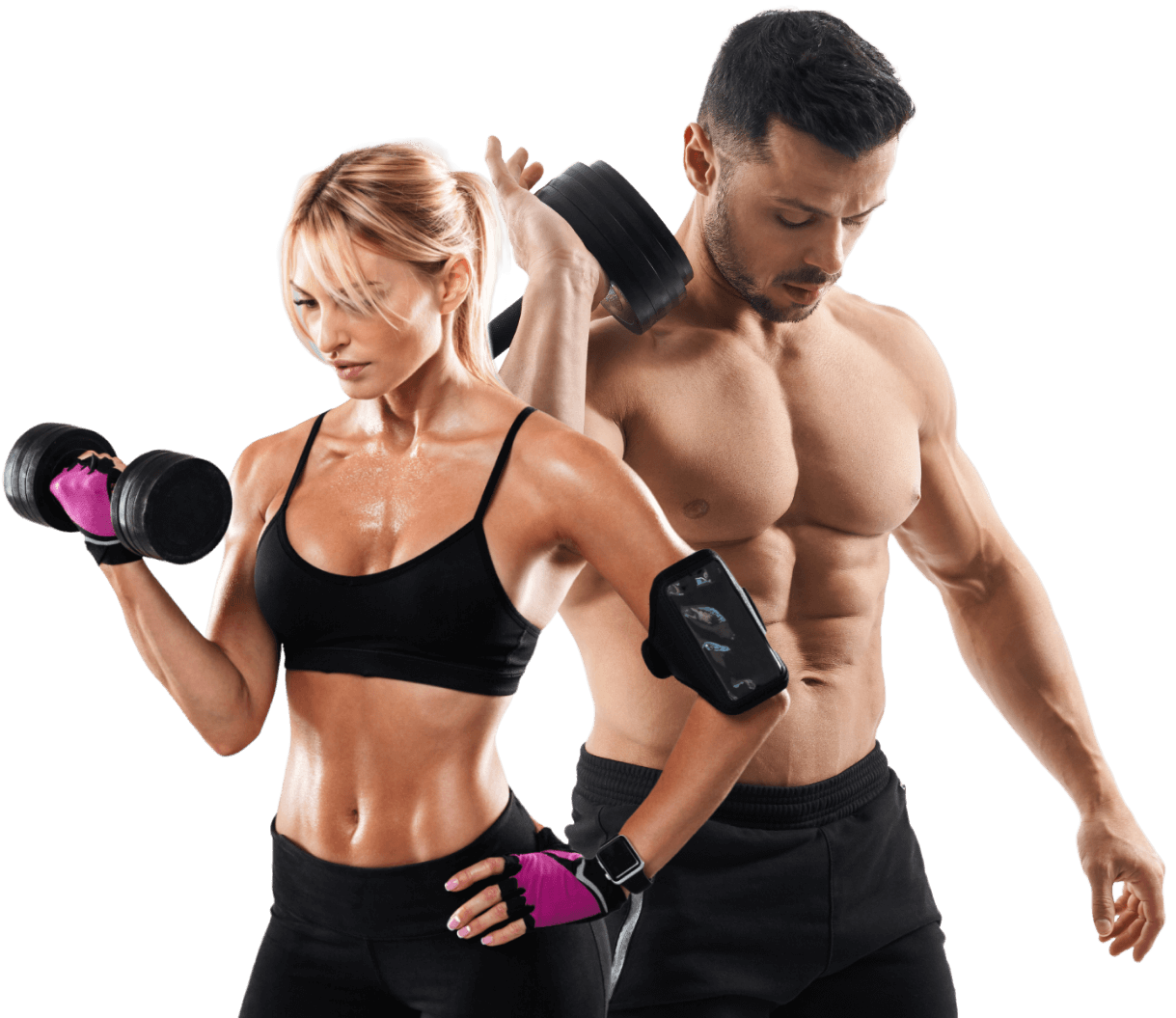 Athlete training at the gym